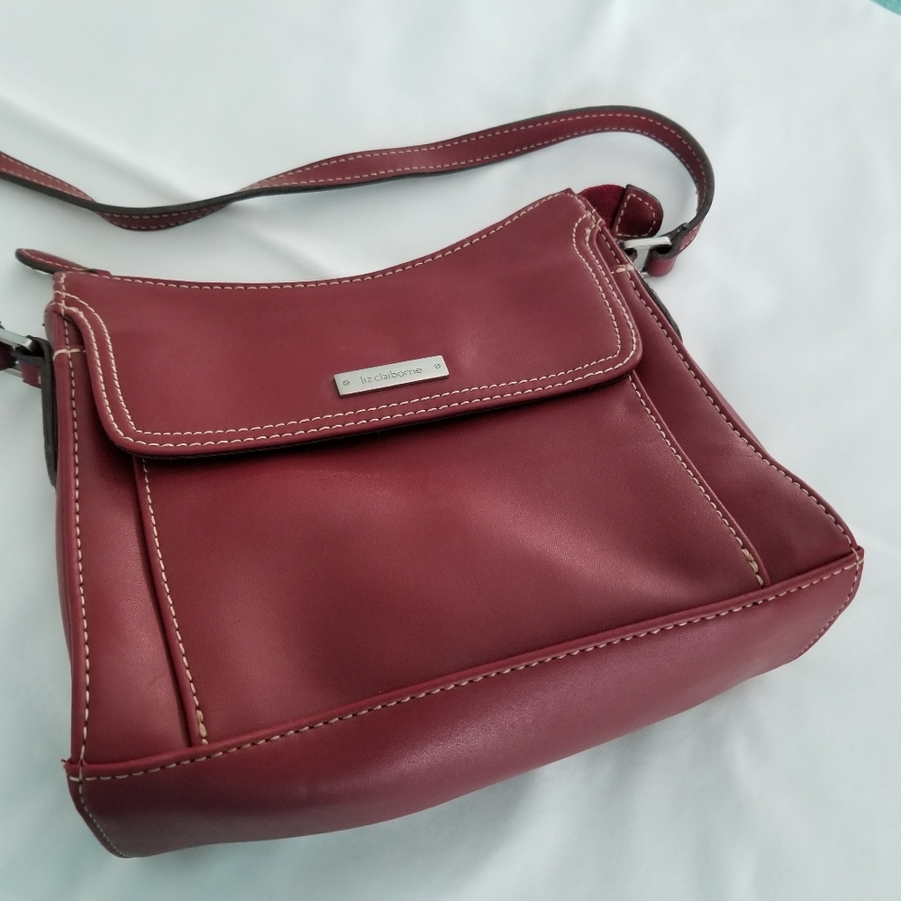 Red Liz Claiborne Shoulder Bag with adjustable strap